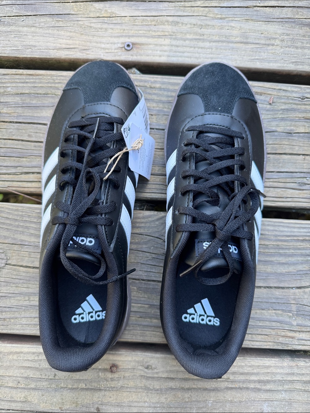 adidas Men's Black and White Retro Court Sneakers